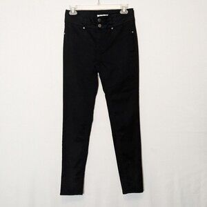 LOVE FIRE, Black Zip Skinny Jeans Jeggings; Mid-Rise; Size 5 Juniors